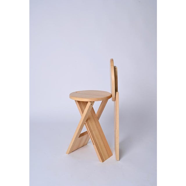 Set of Mid-Century French TS Folding Stools by Roger Tallon for Sentou, 1970s For Sale - Image 9 of 13