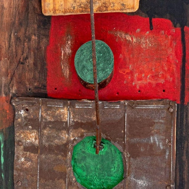 Contemporary Uri Shulevitz Painted Wood Assemblage Sculpture For Sale - Image 3 of 6