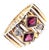 Van Cleef & Arpels Ruby Diamond Yellow + White Gold Ring, Size 6.5 For Sale