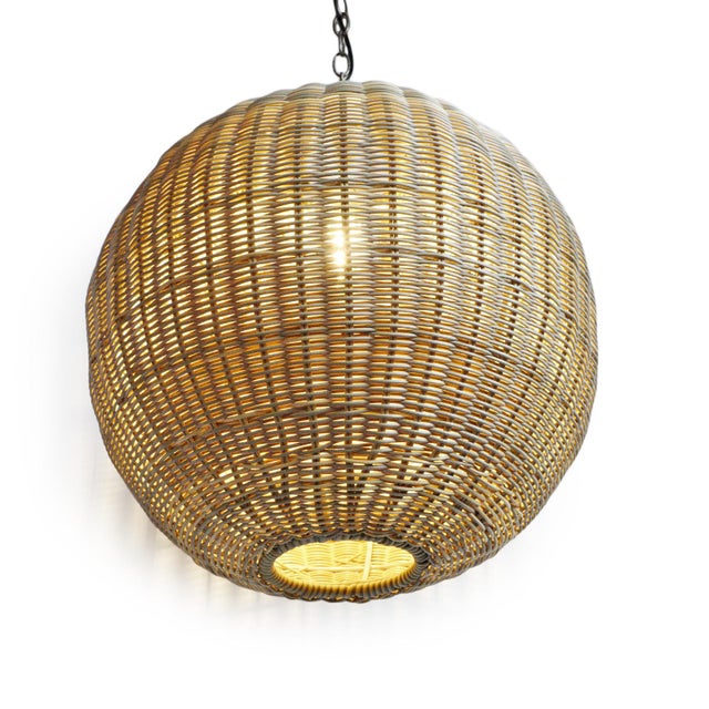 rattan globe lights