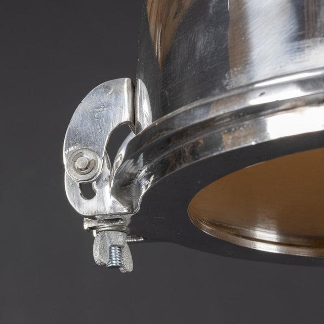 Vintage Danish Polished Aluminium Cargo Ship Light, 1960 For Sale - Image 6 of 11