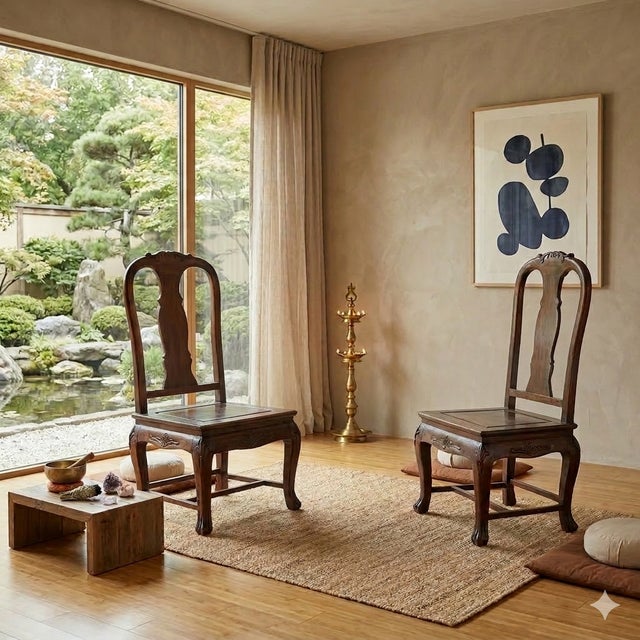 Chinese Old Shanghai Design Solid Red Wood SuanZhiMu Rosewood Chairs - a Pair For Sale - Image 9 of 10