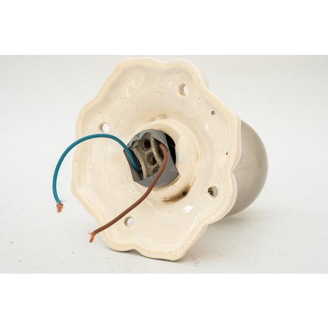 Ceramic Small Art Deco Ceramic Ceiling Lamp, 1920s For Sale - Image 7 of 10