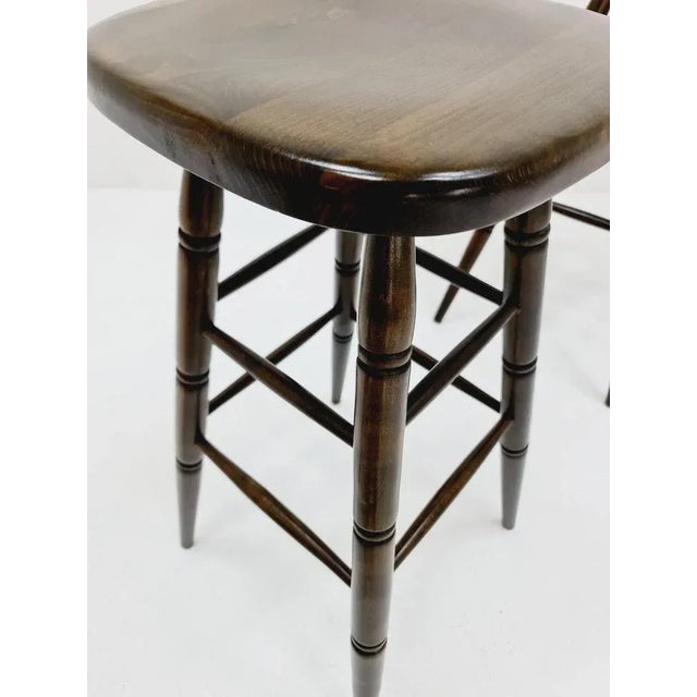 Mid-Century Modern German Bar Stool in Wood, 1950s For Sale - Image 4 of 11