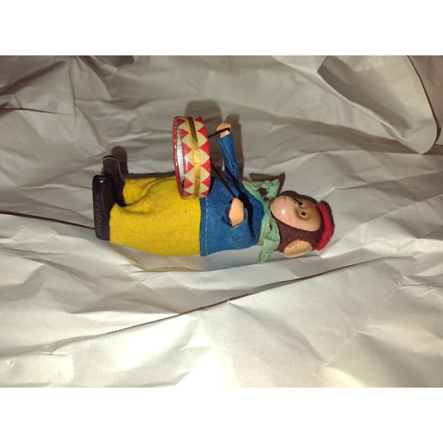 1920s Vintage Schuco Wind Up Drummer Monkey Toy Germany -- With Key. For Sale - Image 4 of 13