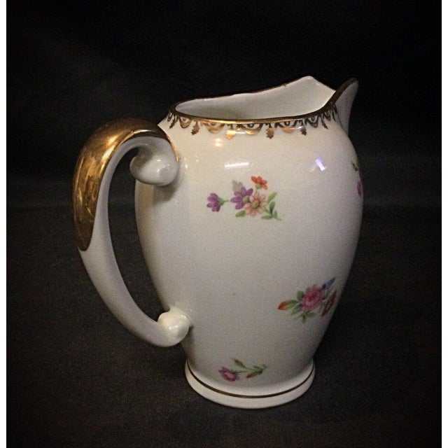 Ceramic Early 20th Century s.e.r France Porcelain Coffee Pot, Pitcher & Sugar Bowl Set- 3 Pieces For Sale - Image 7 of 9