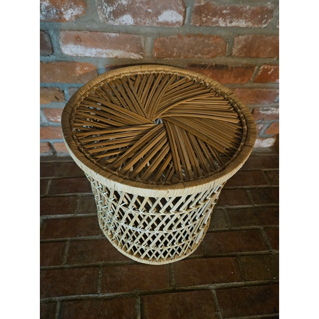 Vintage Boho Chic Plant Stand/Accent Table For Sale - Image 9 of 9