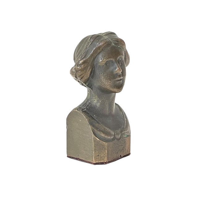 1910s Antique Fine Art Nouveau Solid Bronze For Sale - Image 5 of 7