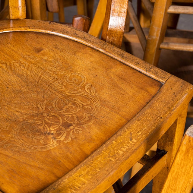French Blonde Farmhouse Dining Chairs, 1950s, Set of 6 For Sale - Image 16 of 18