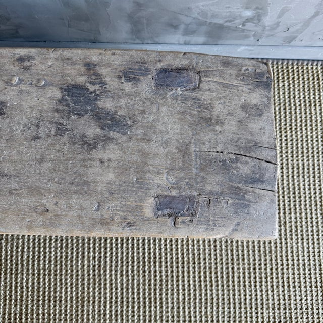 Late 20th Century Reclaimed Elm Wood Low Bench 66" For Sale - Image 12 of 14