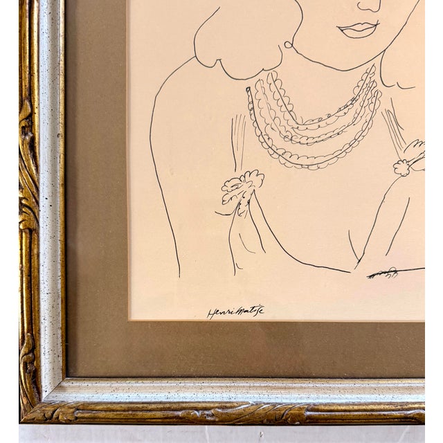 Henri Matisse Henri Matisse, "Femme Au Collier" — Original Etching, Framed For Sale - Image 4 of 4