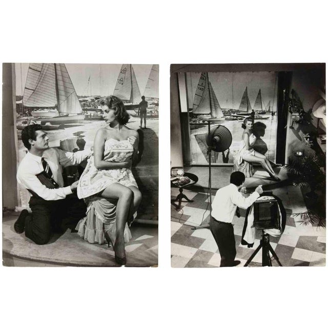Unknown, Loren/Mastroianni Behind the Scenes of a Promotional Photo Shoot, 1972, Photograph For Sale - Image 3 of 3