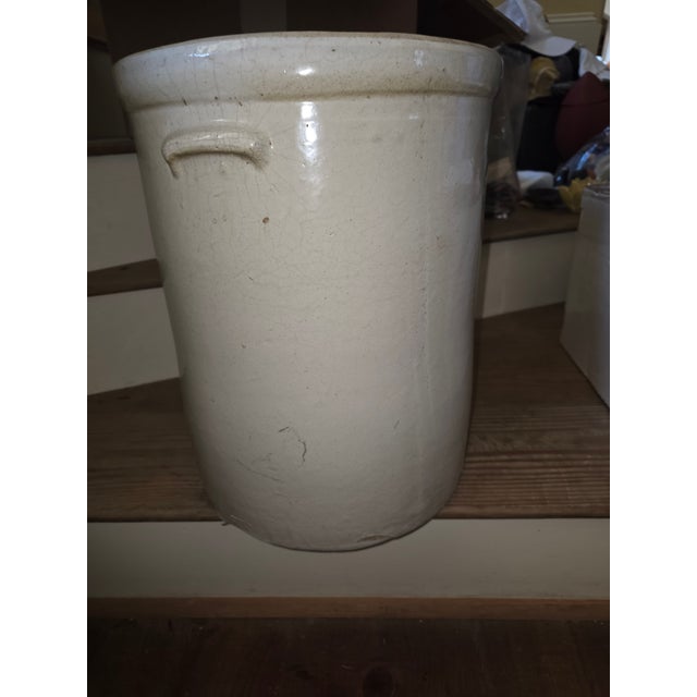 Ceramic 19th Century 8 Gallon Stoneware Crock by the Buckeye Pottery Company For Sale - Image 7 of 14
