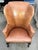 20th Century French Country Style Leather Wingback Armchair For Sale - Image 4 of 13