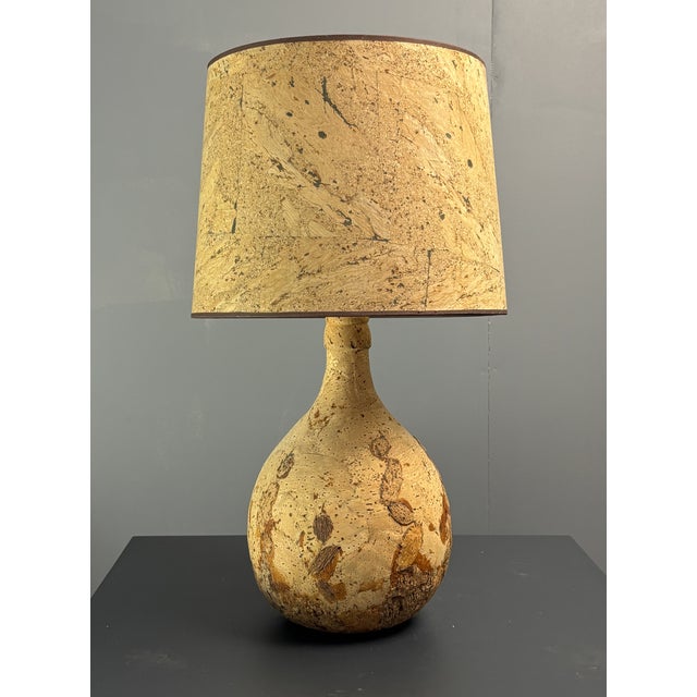 Mid-Century Modern Mid-Century Cork Table Lamp, France, 1960s For Sale - Image 3 of 16