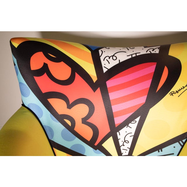 Romero Britto Rare Pop Art Accent Armchair About the Artist Romero Britto (Brazilian, b. 1963) is one of the world's most...