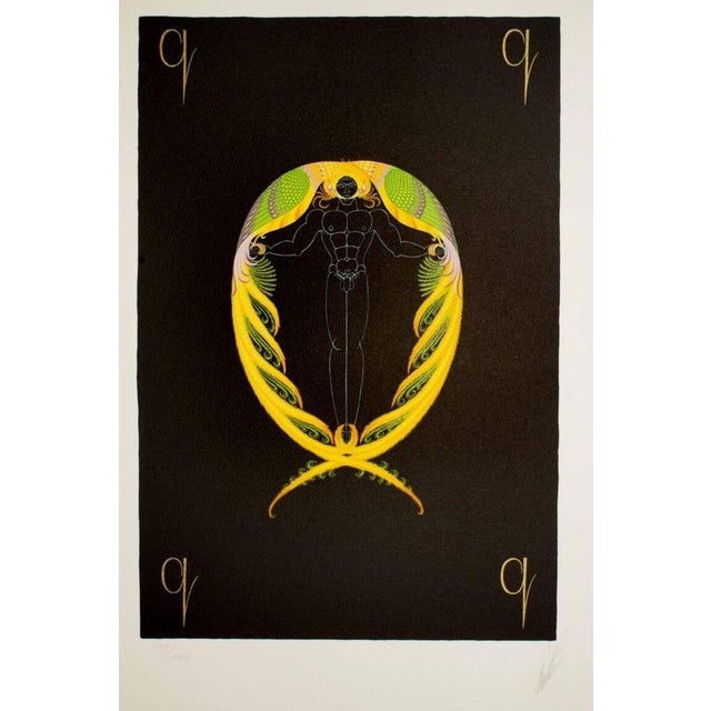 Lithograph/Serigraph. Hand signed and numbered. Edition of 350 prints. from the suite "Alphabet". Excellent condition....