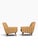 Pair of Danish Modern Lounge Chairs | Sculptural Flared Arms in Woven Tweed | Tapered Wood Legs | C. 1960s For Sale - Image 4 of 16
