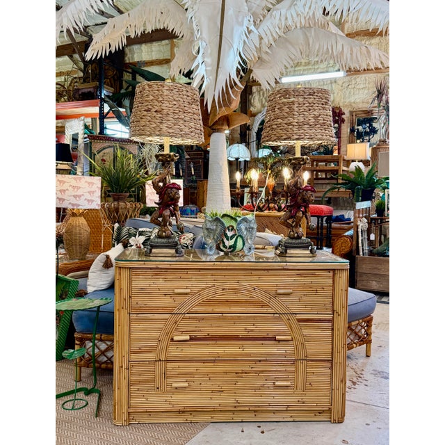Late 20th Century Pair of Wildwood Figural Monkey Table Lamps With Woven Seagrass Shades For Sale - Image 12 of 12