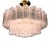 Art Deco Pink Murano Glass Chandelier in the style of Barovier, Venice, Italy, 1982 For Sale
