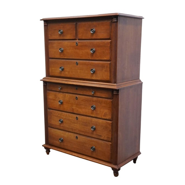 DURHAM FURNITURE Saville Row Collection Solid Cherry Early American 39" Chest on Chest 980-157 60.25" High 39.5" Wide...