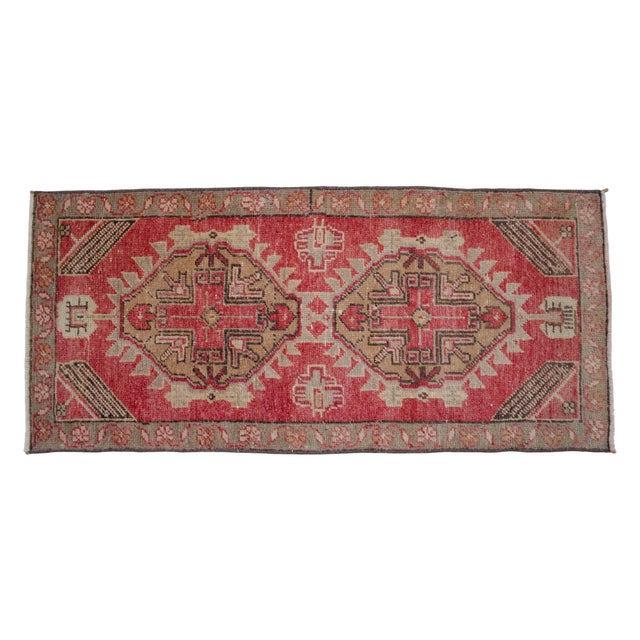 Hand Knotted Door Mat, Entryway Rug, Bath Mat, Kitchen Decor, Small Rug, Turkish Rug - 1′8″ × 3′8″ For Sale - Image 6 of 13