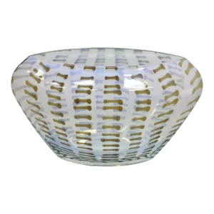 Evolution by Waterford Opal & Amber Crystal Glass Centerpiece Bowl in Box