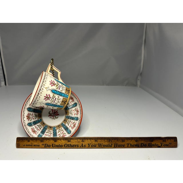 Minton for Maison Toy Paris Demitasse Cup & Saucer RARE For Sale - Image 10 of 10