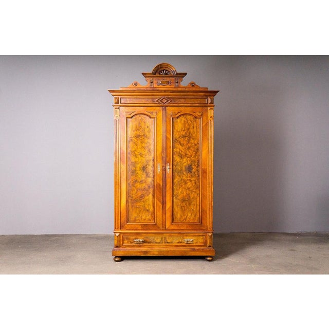 Item: Linen cupboard / Wardrobe Period & Style: Gründerzeit - second half of the 19th century Features - elaborately...