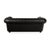 Chesterfield Three-Seater Black Sofa in Leather For Sale - Image 9 of 11