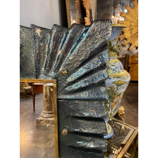 Early 21st Century Murano Mirror in Fontana Green For Sale - Image 5 of 8