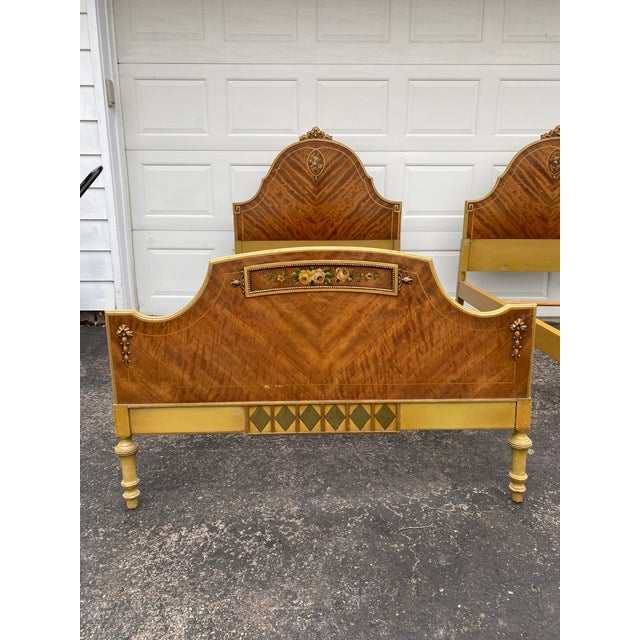 French Inspired Antique Twin Beds a Pair Chairish