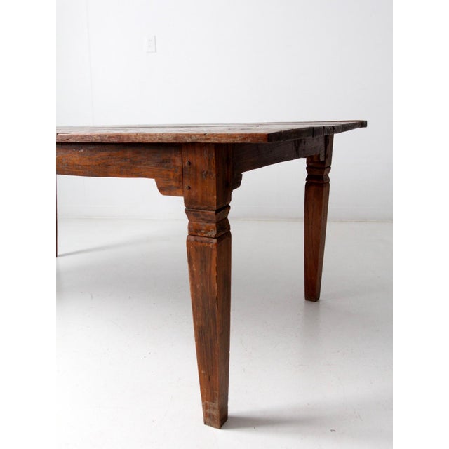 Wood Antique Wooden Dining Table For Sale - Image 7 of 11