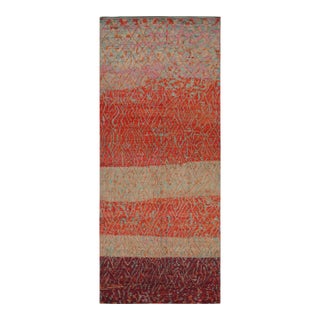 Rug & Kilim’s Moroccan Style Gallery Runner in Red With Geometric Patterns For Sale