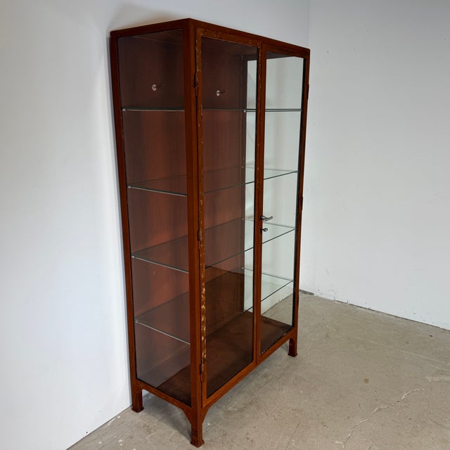 Vintage Mancave Doctors Display Case with Rust Treatment, 1966 For Sale - Image 13 of 18