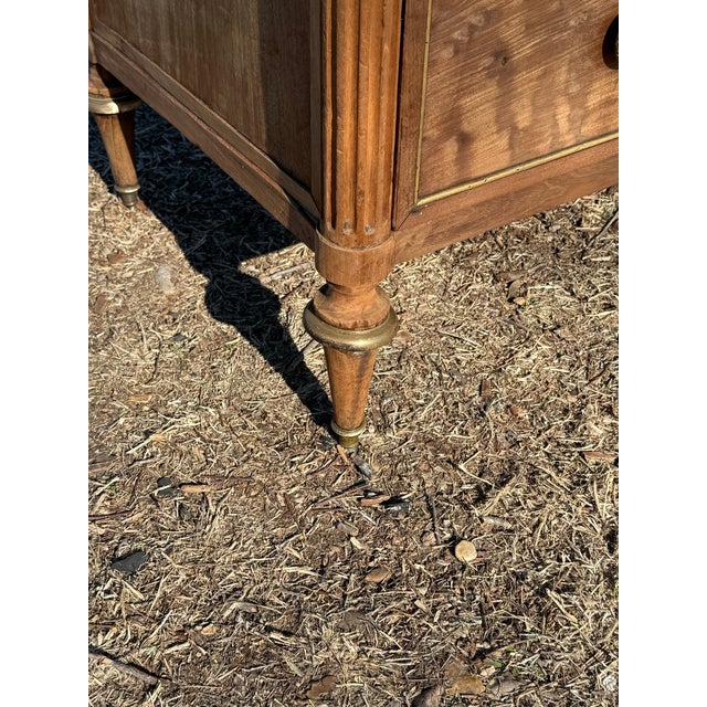 18th Century French Louis XVI Marble Top Burl Mahogany Bleached Chest of Drawer / Commodes For Sale - Image 12 of 12