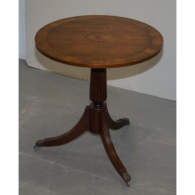 Burr Walnut Marquetry Inlay Side Tables, Set of 2 For Sale - Image 12 of 18