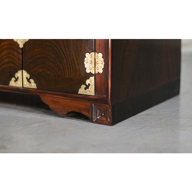 Vintage Chinoiserie Chests With Brass Hardware - A Pair For Sale - Image 10 of 13