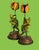 American Vintage Whimsical Pair of Bronze and Tole Frogs & Flower Candlesticks. For Sale - Image 3 of 7