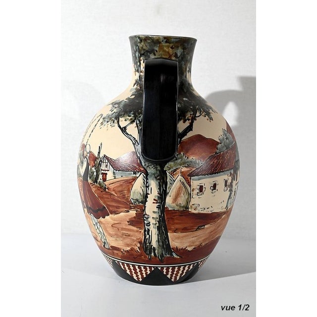 Sandstone Ciboure Vase by C. Fischer, Late 20th Century For Sale - Image 12 of 18