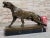 Condition: This Sculpture Is in Perfect condition Bronze Dimensions with Marble Base: Height 10.5" X Width 17" Marble...
