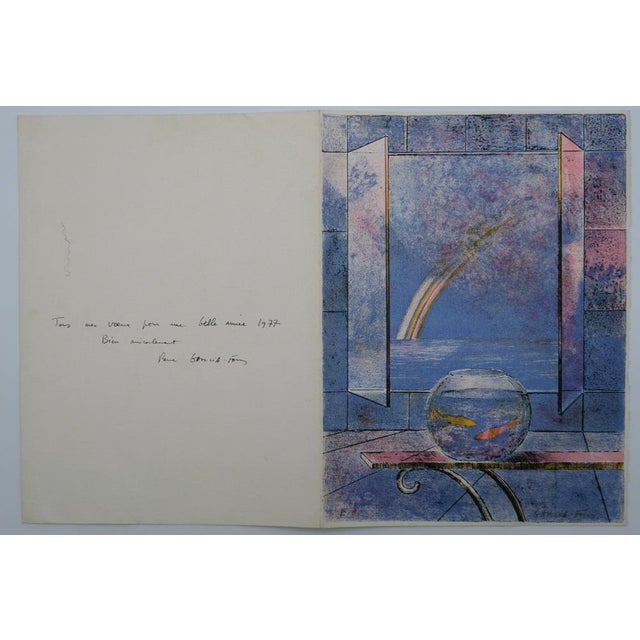 Pierre Garcia-Fons, Composition à la fenêtre Aqua, Lithograph For Sale - Image 5 of 8