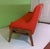 Mid-Century Modern Orange Upholstered Narrow Sofa For Sale - Image 5 of 10