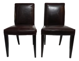 Pair of Leather Dining Chairs Mulholland Brothers