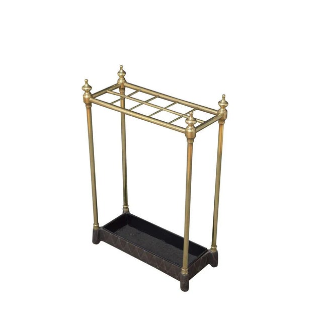 Metal Late Victorian Brass Umbrella Stand For Sale - Image 7 of 7