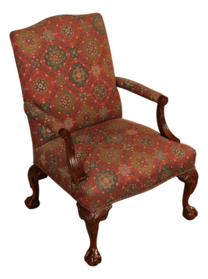 Henredon Chippendale Style Mahogany Library Armchair
