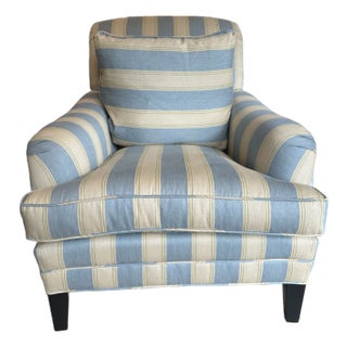 Boston Roll Arm Chair Upholstered in Rogers & Goffigon Fabric For Sale