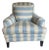 Boston Roll Arm Chair Upholstered in Rogers & Goffigon Fabric For Sale