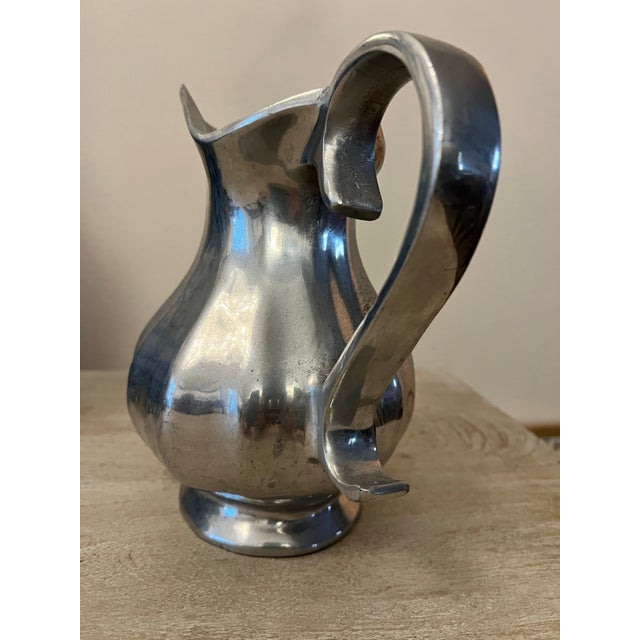 English Vintage Pewter Pitcher For Sale - Image 3 of 6