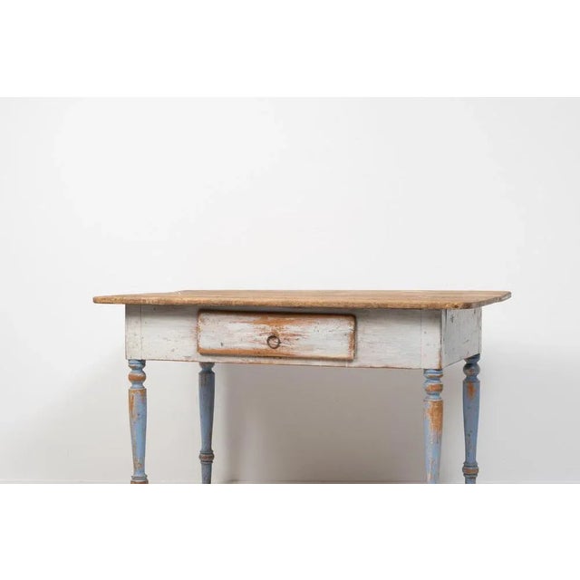 Small Swedish Folk Art Table, 1800s For Sale - Image 9 of 14